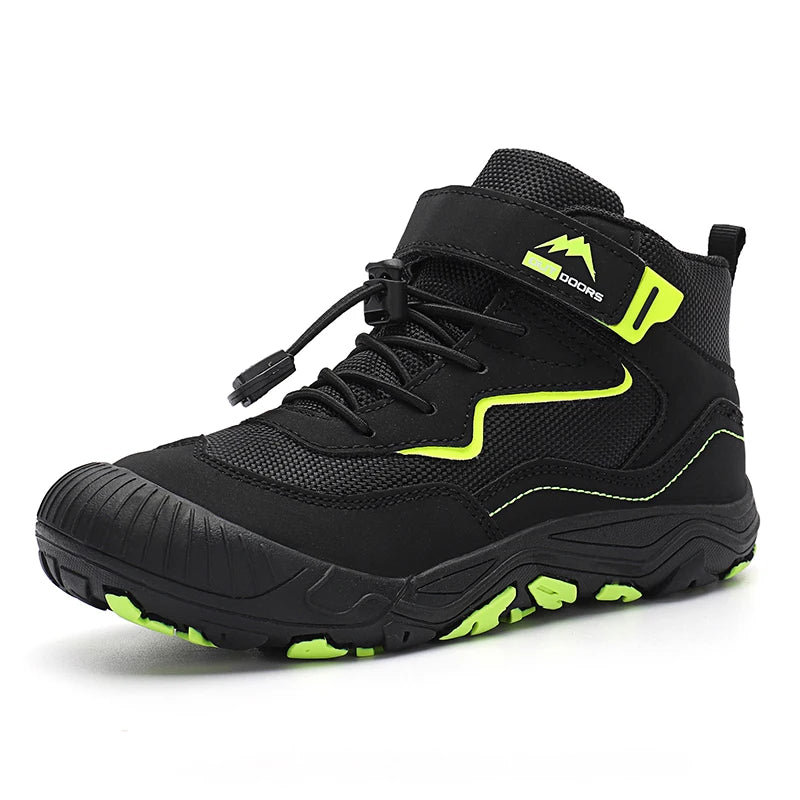 Trekker Youth Anti Slip MTB Shoes Black/Green