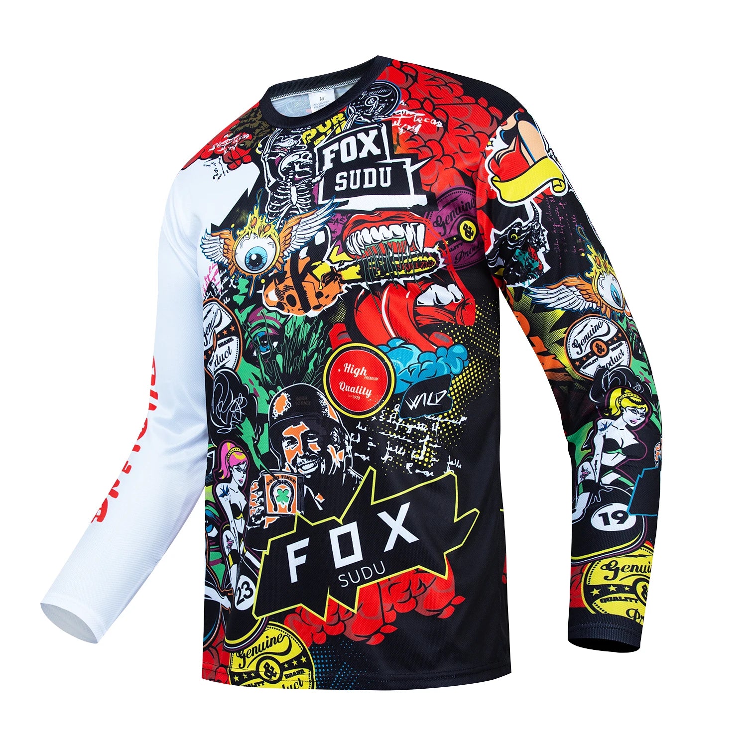 Urban Canvas Men's Long Sleeve MTB Jersey White/Red