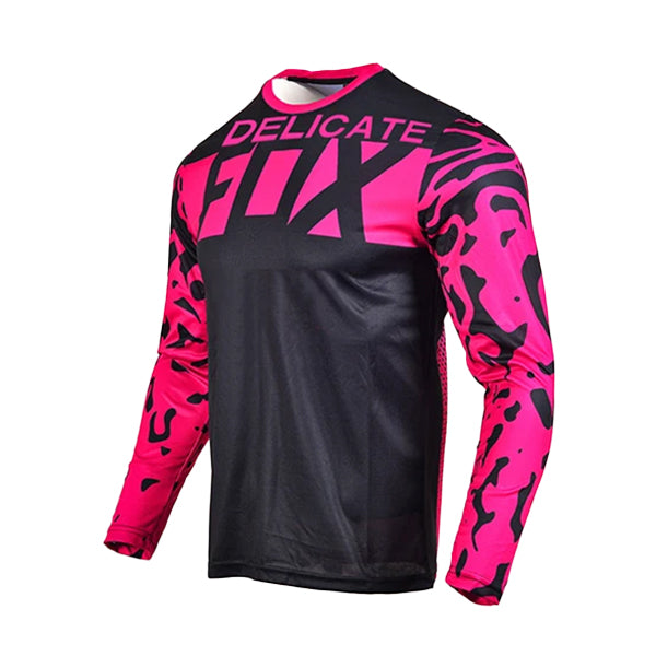 Zebra Fusion Women's Long Sleeve MTB Jersey Black/Pink